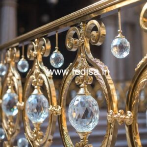 Premium Brass Crystal Railings for Architecture CR-2313