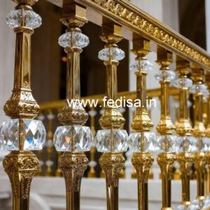 Stylish Brass Crystal Railings for Luxury Interiors CR-2315