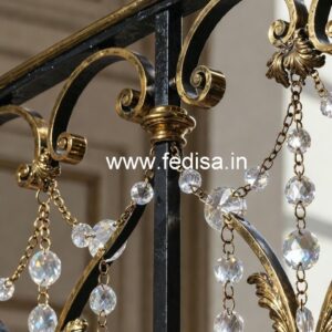 Elegant Brass Crystal Railings for Modern Homes CR-2318