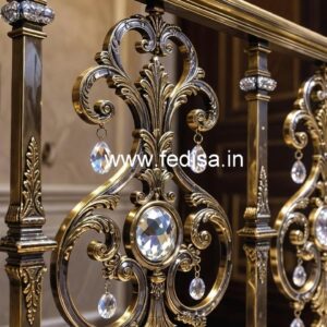 Premium Brass Crystal Railing for Luxury Interiors CR-2326