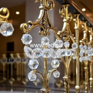 Modern Brass Crystal Railing Designs for Homes CR-2327