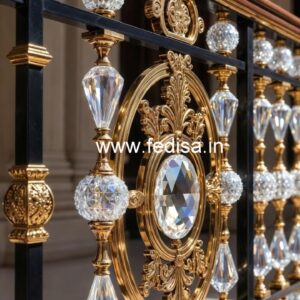 Custom Brass Crystal Railing Designs CR-2333