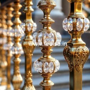 Stylish Brass Crystal Railing for Interiors CR-2342
