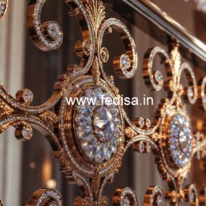 Premium Brass Crystal Railings for Apartments CR-2344