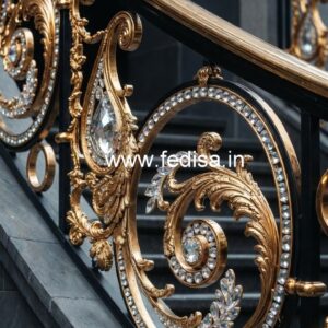 Designer Brass Crystal Staircase Concepts CR-2345