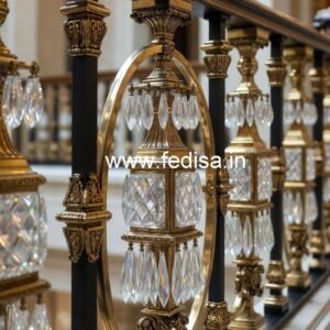 Premium Staircase Brass Crystal Railings CR-2347