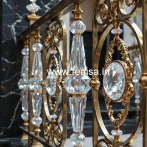 Luxury Stair Railings with Brass Crystal CR-2353