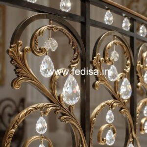 Classic Brass Crystal Railings for Homes CR-2354