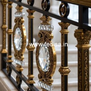 Premium Brass Crystal Staircase Designs CR-2356