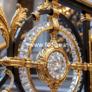 Premium Brass Crystal Railings for Modern Homes CR-2359