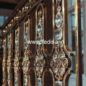 Stylish Brass Crystal Railings for Luxury Homes CR-2371