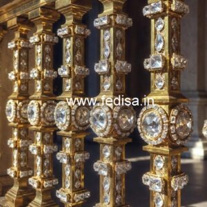 Designer Brass Crystal Railings for Modern Interiors CR-2374