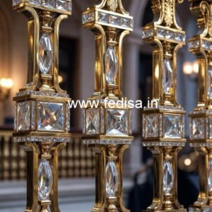Elegant Brass Crystal Railings for Decor CR-2376