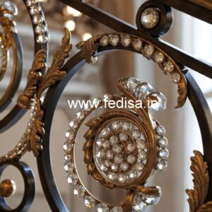 Luxury Brass Crystal Railings for Home Interiors CR-2390