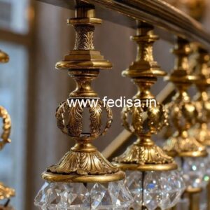 Designer Brass Crystal Railings for Modern Homes CR-2393