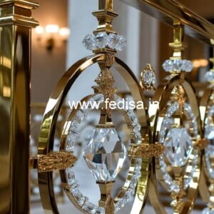 Best Brass Crystal Railing Ideas for Luxury Homes CR-2405