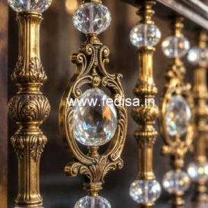 Modern Brass Crystal Railings for Stylish Homes CR-2407