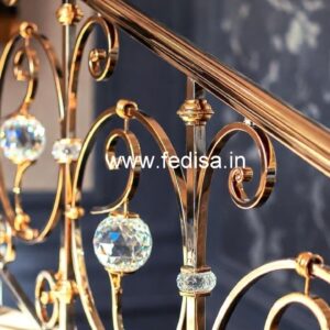 Stylish Brass Crystal Railings for Contemporary Interiors CR-2412