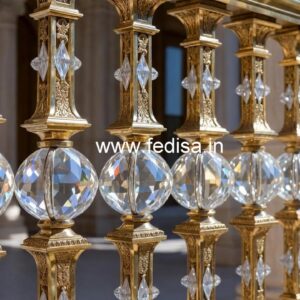 High-End Brass Crystal Railings for Luxury Villas CR-2414