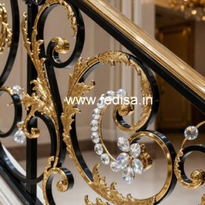 Elegant Brass Crystal Railings for Dream Homes CR-2416