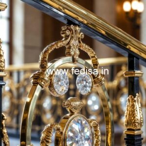 Luxury Brass Crystal Railings for Classic Interiors CR-2419