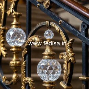 Stylish Brass Crystal Railings for Grand Homes CR-2420