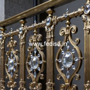 Royal Brass Crystal Railings for Modern Villas CR-2421