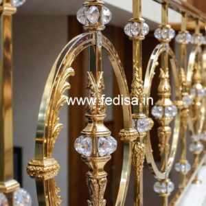 Elegant Brass Crystal Railings for Architecture CR-2422