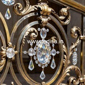 Designer Brass Crystal Railings for Dream Homes CR-2423