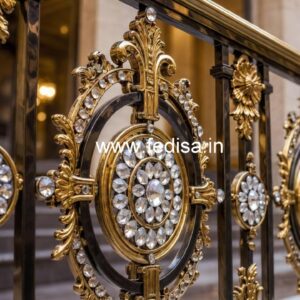Stylish Brass Crystal Railings for Premium Interiors CR-2425
