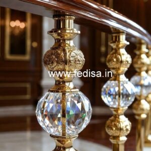 Luxury Brass Crystal Railings for Architecture CR-2429