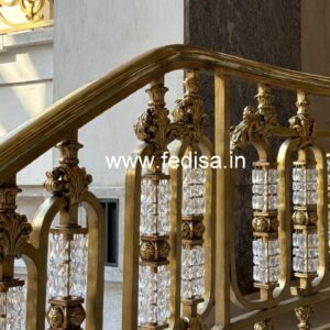 Modern Brass Crystal Railing for Home Interiors CR-2435