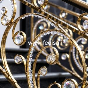 Designer Brass Crystal Railing for Staircase CR-2437