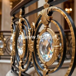 Classic Brass Crystal Railing Styles CR-2438