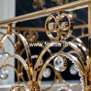 Royal Brass Crystal Staircase Railing Designs CR-2441