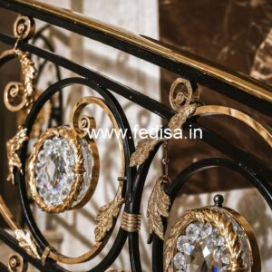 Custom Brass Crystal Railing for Interiors CR-2444