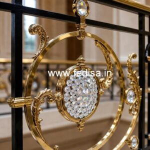 Contemporary Brass Crystal Railing Designs CR-2448