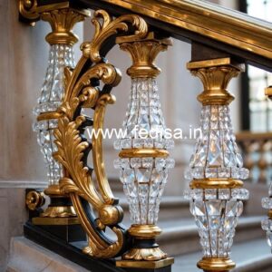 Beautiful Brass Crystal Stair Railings CR-2456