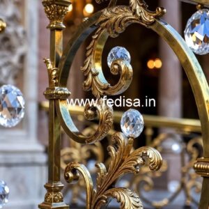 Glass & Brass Crystal Railing Combo Designs CR-2458