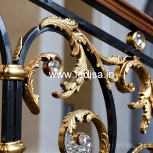 Brass Crystal Railing for Duplex Homes CR-2461