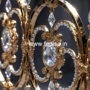 High-End Staircase Brass Crystal Designs CR-2462
