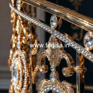 Luxury Brass Railings with Crystal Detailing CR-2469