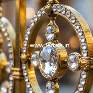 Elegant Crystal Embedded Brass Railings CR-2470