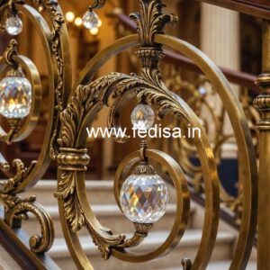 Premium Brass Crystal Railings for Hotels CR-2472