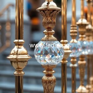 Fancy Brass Crystal Railing Designs CR-2473