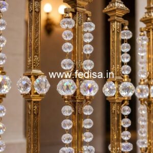 Designer Crystal Brass Stair Railings CR-2477