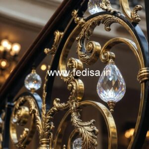 Stylish Staircase Brass Crystal Designs CR-2482
