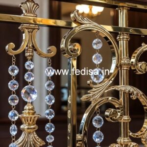 Premium Staircase Crystal Brass Railings CR-2487