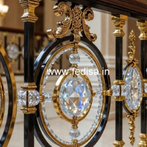 Decorative Crystal Brass Railings CR-2491