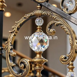 Premium Decorative Brass Crystal Railings CR-2506